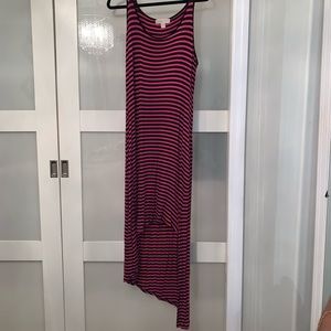 Michael Kors Pink/Black Asymmetrical Hem Dress